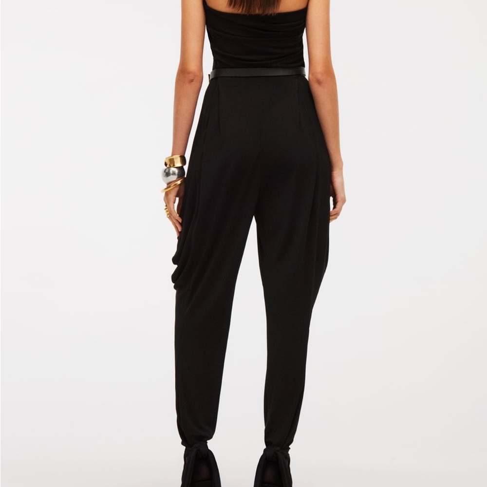 Black strapless jumpsuit. Limited edition Zara.